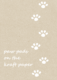 paw pads on the kraft paper