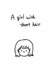 A girl with short hair