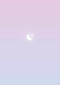 Crescent Moon and Stars/Pink Purple Blue