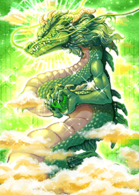 Lucky color green dragon