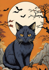 Ukiyo-e - Halloween cat 293fB7