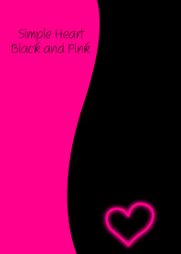 Simple Heart Black and Pink.