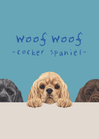 Woof Woof-Cocker Spaniel-TURQUOISE BLUE