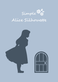 Simple Alice Silhouette ブラウン＆ブルー