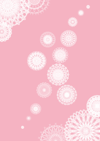 お花とリボンレース-ホワイト2-