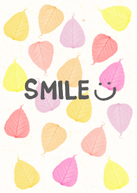 Colorful pink leaf smile-13-