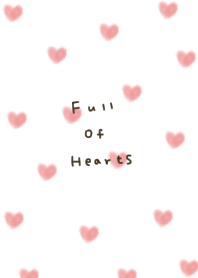 Full of hearts. watercolor.
