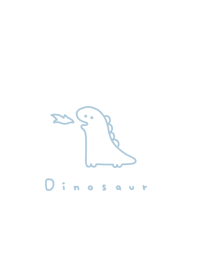 ゆる恐竜 / 白と水色