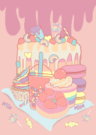 Rainbow dessert.