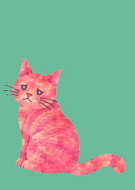 A depressed cat01 blue green