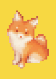 Fox Pixel Art Theme  Yellow 02