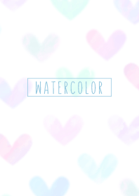 ふわふわ水彩画:パステルハート