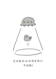 さらわれるトリ(白)