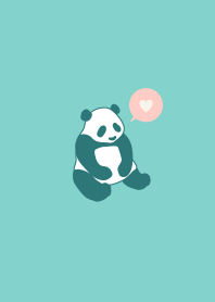 シンプル パンダ - ピンク グリーン -