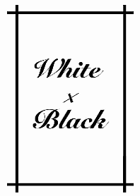 シンプルブラック×ホワイト-White