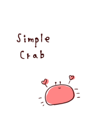simple crab white blue.