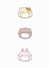Animal masked (White & Gray)