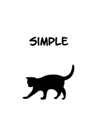 Simple and simple black cat