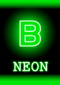 【B】イニシャル ネオン 緑