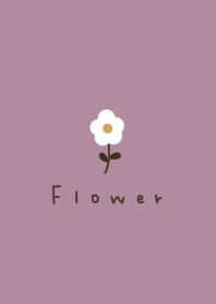 White flowers and dull purple.