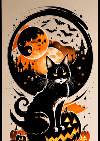 浮世絵万聖節猫 1D2222
