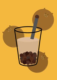 豚の形をしたミルクティー！（日出黄）