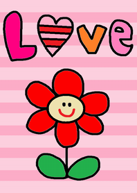 Happy flower x pink border