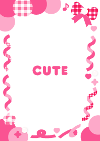 Cute Pink -Plaid-Ribbon-Flower