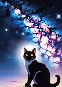 Night Moon Star Cat 356ac1