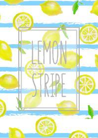 成人水彩畫：檸檬條紋