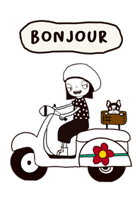 I love Paris Bonjour (Black)