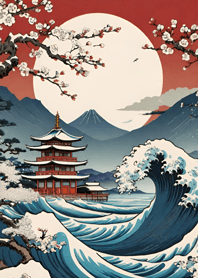 Ukiyo-e Mountains, Seas 4C5577