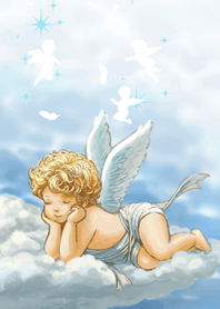 Angels Cute Babys Cupids Line Theme Line Store