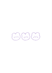 simple rabbit : white & white