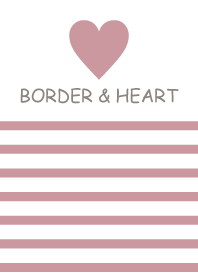 BORDER & HEART -SMOKYPINK-