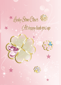 Pink / Feng Shui colorful stone clover