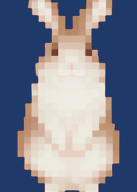 ウサギのドット絵のきせかえ Beige 05