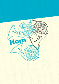 horn 3clr turquoise blue