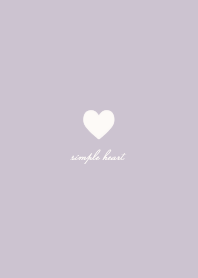 simple heart  dusty purple