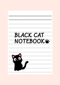 BLACK CAT NOTEBOOK-LIGHT PINKj