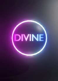 Tema hitam, lingkaran cahaya biru-ungu