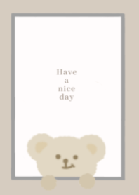 cute bear (brown and beige)