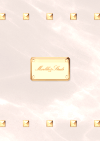 Studs & Marble  - Beige & Gold 01