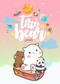Bear Space Galaxy Peach