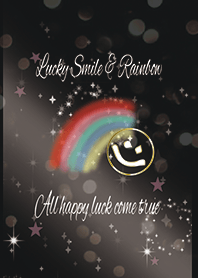 Good luck UP! Rainbow&Smile / Black&Pink