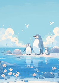溫馨的企鵝家庭❤