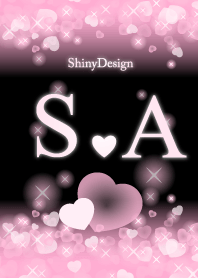 S&A イニシャル 運気UP!ピンクハート
