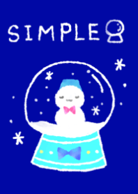 Theme of a simple snow globe