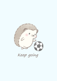 Hedgehog and Soccer -blue- 2