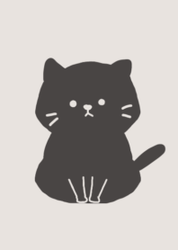 black cat.  (monotone)